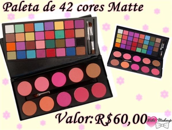 Paleta Matte com Sombras e Blush